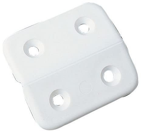 Set de 10 charnieres plates blanches 44x41 mm