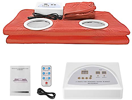 YZ-LIANG Adelgazante infrarrojo Actualizado 2 Zonas Sauna Manta para pérdidas WeiHT Cuerpo Shaper Control Remoto Sauna Calefacción Manta Slimming Thermal Home Bed SPA (Color : Orange)