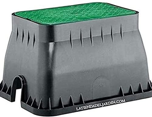 Pozzetto Irrigazione Giardino 640x500x300 mm | Pozzetto rettangolare per elettrovalvole o irrigazione interrata | Pozzetto con coperchio per giardino | Cassetta per elettrovalvole e irrigazione