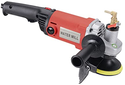 1400W Nass-Schleifsystem Winkellehre Nasspolierer für Granit/Marmor/Beton/Stein Schleifmaschine kreis Sägeblatt kreissägeblatt-schärfgerät mit 1 x Polierschwamm