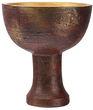 Ipetboom Holy Energy Gathering Resin Chalice Ornament 5.70 Inch Vintage Wine Goblet Religious Sacrifice Tool Home Decor