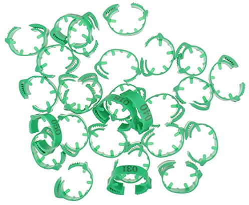 Taubenringe, Vogelfußringe, Hühnerbeinring, Beinband 100 Stück Hühnerbeinringe Hühneridentifikationsbeinbänder Nummerierte Clip-on-Beinringe for Küken Enten Hühner Gänsetauben Ein Ring