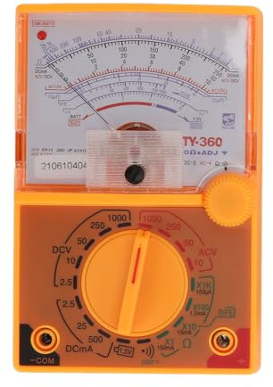 TY-360TRX Analog Multimeter Multimeter, Analog Multimeter DC AC 1000V Voltmeter 500mA Ammeter 1K Resistance Meter Pointer Multimeter