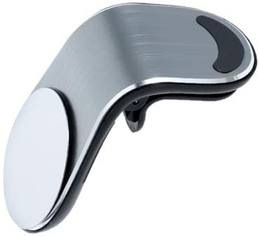 Veemoon Magnetic Car Mount Holder for Cell Phone Air Vent Mount Compatible with Gps and Mini Tablet, Silver, Creative Vacuum Chuck Design for Secure In-car Use