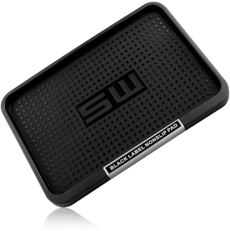 GLADFRESIT Car Non-Slip Mats, Dashboard Mat Cover Anti-slip Cushion Self Adhesive Storage Pad for Car Interior Console (Black)