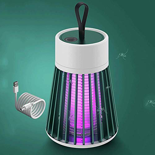 OZBME Lampe Anti-Moustique, Lampe Anti-Moustique Bug Zapper 5W, Tube de lumière Violette UV, Attraction Efficace, Tueur de moustiques Tue Les Insectes Volants, Moustique (Vert)