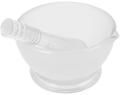 SOLUSTRE 1juego y Pilón De Resistente Para Cocina y Para Molienda De Especias y Preparación De Muestras Químicas Con Base Antideslizante