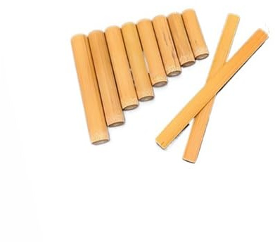 Panflöte aus Bambus Geschälte selbstgemachte DIY-Mini-Panflöte mit 8 Röhren Bitterbambus-Panflöte Bambusabschnitt G/C-Melodie geeignet für Anfänger(G)
