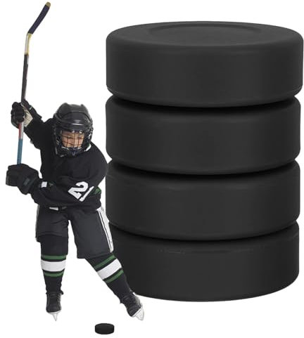 Hallenhockey-Pucks,Eishockey-Pucks zum Üben | 4 Stück Bodenhockey-Pucks - Bodenhockey-Pucks in offizieller Regulierungsgröße zum Üben und für das klassische Training für Erwachsene und Kinder