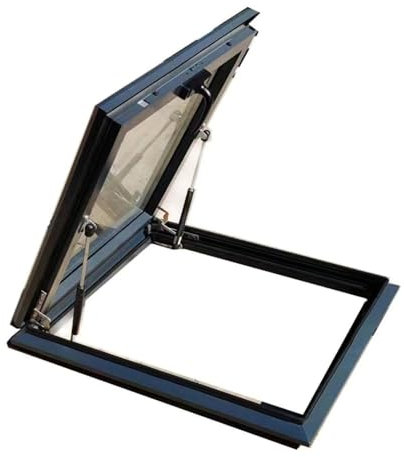 Dachfenster, Aluminium-Ausstiegs-Oberlicht, manuelles Entlüftungs-Mehrwinkel-Dachsichtfenster, geneigtes Flachdach-Beleuchtungsschachtfenster for den Dachboden im Innenbereich(80x100cm/31.5x39.4in)