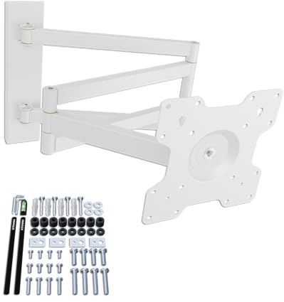 XTRARM Axis XL 108,5cm TV Wandhalterung schwenken neigen rotieren, TV bis 25kg, VESA 200x200 weiß
