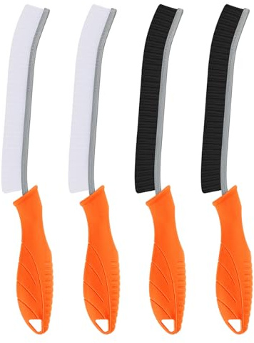 TQRR Spazzole Per Pulire- 2 pezzi Spazzola per WC, Spazzola Per La Pulizia Delle Fissure, Multifunzionale Spazzola Pulizia Casa per Cucina, Bagno, Finestra (4, Arancione)