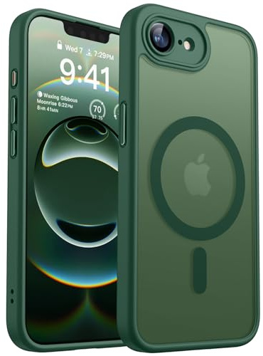 CANSHN für iPhone 17e / 16e Hülle mit Kameraschutz, Dunkelgrün