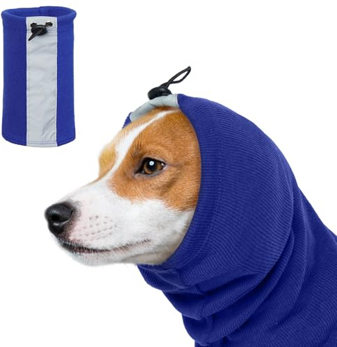 Gehörschutz Hund Silvester, Hundeohr Muffs Noise Hundemütze Winter Ohrenschützer für Hunde Fleece Hundekopfhörer Kleine Hunde Sturmhaube Hundeschal Kleine Hunde(Blau, S)