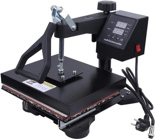 ERSINIAN Macchina per pressa a Caldo, Set per pressa a Caldo idraulica per Stampante per trasferimento Termico di Magliette Macchina per pressa a Caldo per Magliette Manuale Digitale a Doppio Display