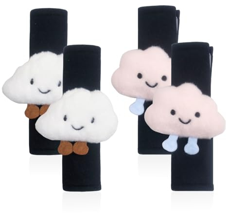 2 Paires De Coussins D'Épaule De Dessins Animés, Épaule Créative Mignonne, Accessoires Pour Les Ceintures De Conducteur, Décoration De Voiture.