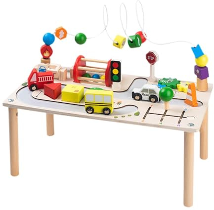 ＡＷＨＡＯ Aktivitätstisch, Auto Spielzeug, 7 in 1, Beschäftigungsbrett für Kinder, Mädchen Und Jungen Ab 1 Jahr