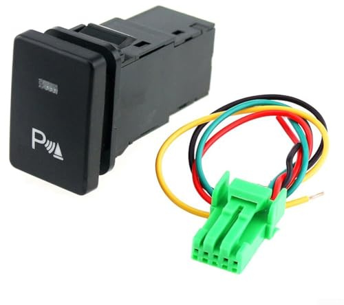 Interruptor de botón de diseño compacto con luz LED para 12 V para coches Toyota, incluye cable de cableado