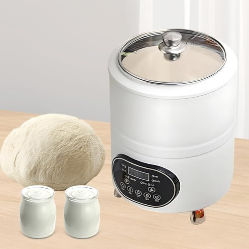 SHAHRYAR Yogurtera Automática,Yogurtera,Recipiente Interior De Acero Inoxidable 304,Diseño Desmontable,para Fermentación Casera Y Elaboración De Vino White-8L