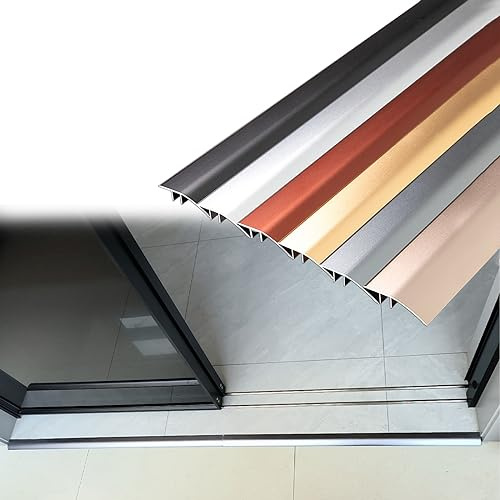 Schwere Bodenübergangsschwellenleiste aus Aluminium, Türschwellenleiste für Haustür, Veranda, Außeneingang, Bodenleisten-Spaltabdeckung, Bodenkantenleiste