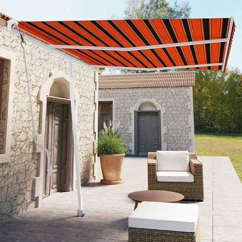 Standmarkise Automatisch 350x250 cm für Terrasse und Garten - Pulverbeschichtetes Aluminium, 100% Polyestergewebe mit PU-Beschichtung - UV-Schutz und Wetterbeständig