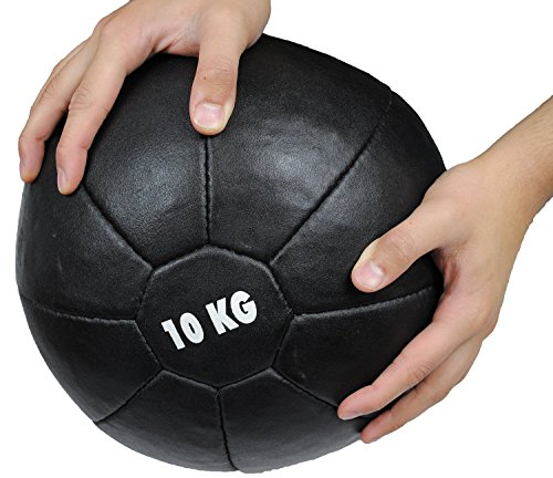 Senshi Japan Medizinball Leder, robust Medizinball 10 Kg Übung Fitness Gym Kreuz Fitness