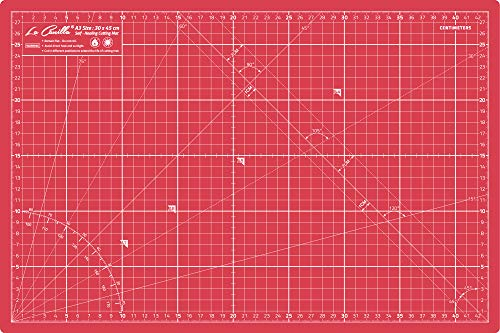La Canilla Schneidematte A3 Selbstheilend (45x30 cm - 18x12) Cutting Mat Schneideunterlage für Basteln, Nähen, Patchwork | Schneidunterlage Arbeitsunterlage Markiert in Zentimetern und Zoll