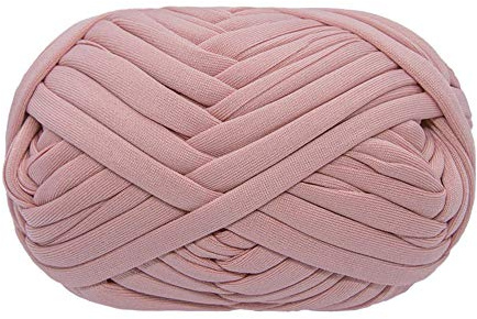 T-Shirt Garn Strickgarn Stoff Häkeln Stoff für Sommer Handarbeiten Tasche Decke Kissen Häkeln Projekte 100 g (# 10 braun rosa)