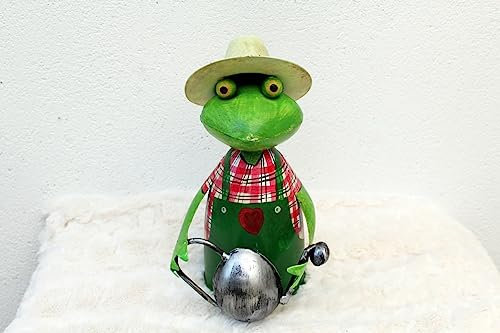 Gwenys Haus Sgabello per recinzione, giardiniere, rana, annaffiatoio