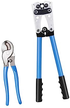 DOITOOL Pinza Per Crimpare Cavi Lunga Pinza Per Rete Per Installazione Cavi Per Ruota Cricchetto Compatto Con Impugnature Easy Grip