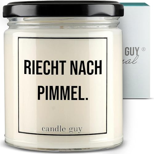 candle guy Duftkerze im Glas [Brennzeit 70h] - Duft-Kerze handgemacht mit Spruch | Freches Geschenk für Frauen, Freundin, Geburtstag | 100% Sojawachs, schöne natürliche Düfte mit ätherischem Öl