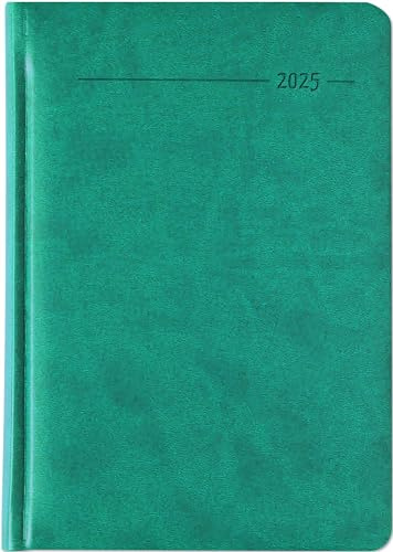 Zettler - Wochenplaner Tucson 2025 türkis, 15x21cm, Taschenkalender mit 128 Seiten mit 1 Woche auf 2 Seiten, Adressteil, Notizbereich, Monatsübersicht, Mondphasen und internationales Kalendarium