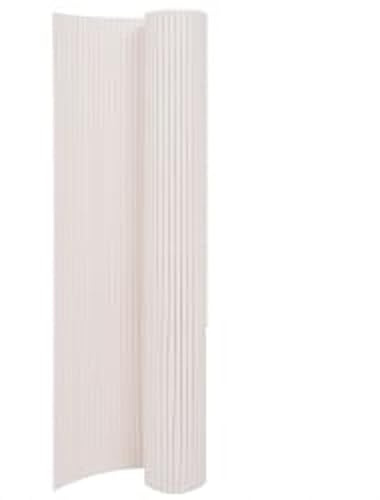 TJROO Valla de jardín de doble cara de PVC, 90 x 400 cm, blanca, resistente a los agentes atmosféricos, barrera exterior ligera y flexible para dividir la zona del jardín de arbustos, verduras o