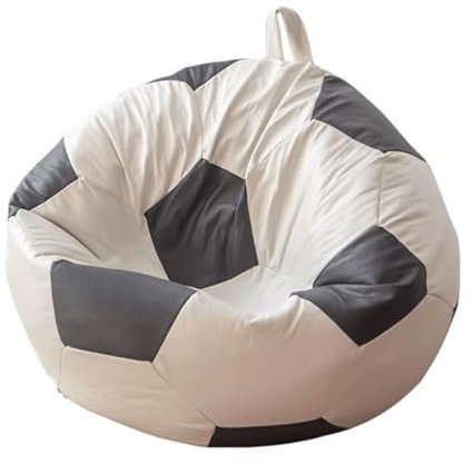BKEKM Creative Bean Bag Chair Football Shape Lazy Sofa Chair With Filling Bean Bag Lounger 80cm /100cm Leather Floor Sofa Chair