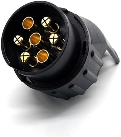 Bkemkri 1 Stück Adapter Anhänger 7 auf 13 Polig 12V, Anhängeradapter Wasserdicht für PKW LKW Wohnwagen, Anhängeradapter Trailer Adapter Stromadapter für die Verbindung von PKW