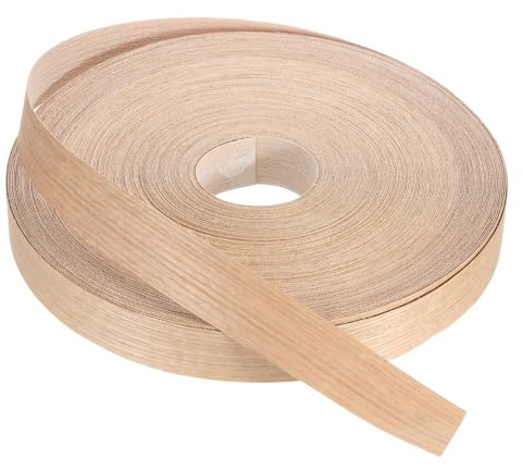 PATIKIL Nastro di Bordo in Legno di Rovere Rosso, 1-1/2 Pollici x 250 ft Nastro in Faggio Pre-Incollato per Bordo in Compensato Flessibile con Adesivo Hot Melt per il Restauro di Mobili