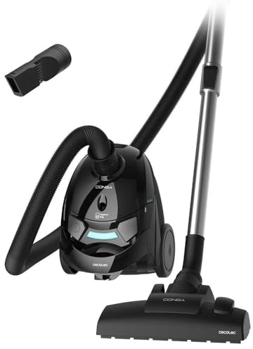 Cecotec Staubsauger mit 2-Liter-Beutel Conga Powerbag 2000 Essential. 800 W, Hocheffiziente Filtration, Metall-Teleskoprohr, Inklusive Zubehör für Möbel und Ecken