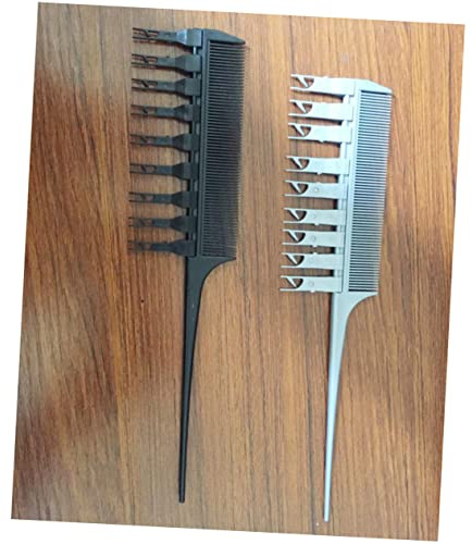 Gatuida Peigne Teinture Cheveux avec Manche Long et Crochet Applicateur Coloration Pratique pour Salon Facile à Nettoyer et Distribution Uniforme pour Cheveux Bouclés et Couleur Aléatoire