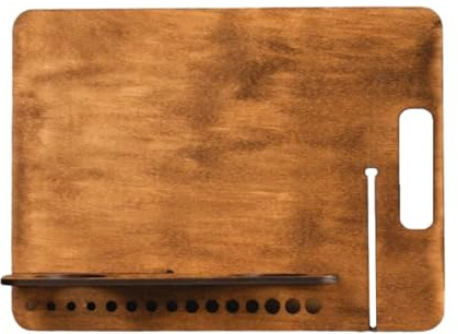 Lavagna da disegno portatile con manico e porta pennelli, 26 x 40 cm, lavagna da disegno per artisti e studenti, lavagna da disegno portatile con manico