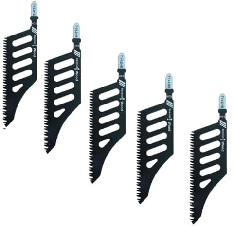 Jingyingtt Jigsaw Blade Extra Long Heavy Duty Scroll Saw Blades T-Shank Fine Coarse Teeth for Wood Aluminum Tight Spaces 2/5/10pcs