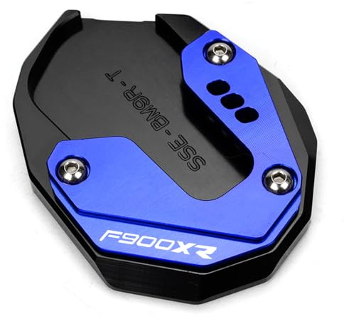 Compatible avec F900XR F900 XR F 900 XR R 900XR 2020-2023 2024 2025 Accessoires pour moto Support latéral Support de pied Prolongation Pad de support Plaque (Bleu)