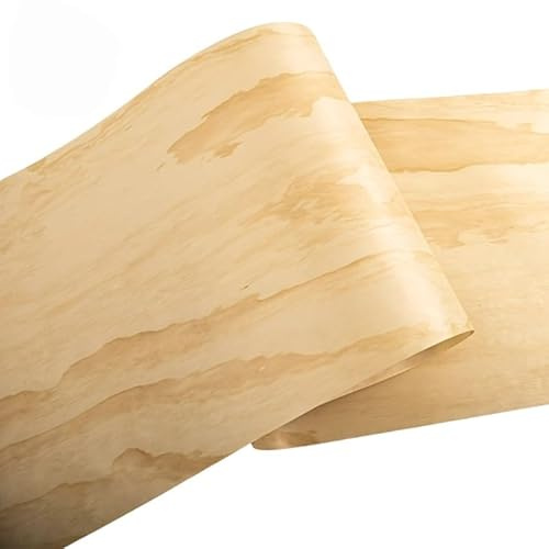 Chapa de madera de pino neozelandés de corte rotatorio natural de 250 x 58 cm con veta veteada for proyectos de bricolaje, muebles, puertas de armarios y paneles de pared.