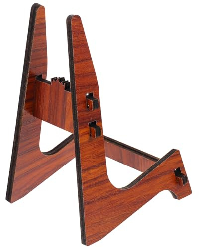 BESPORTBLE Soporte Portátil de Madera para Ukelele y Violín, Soporte Vertical Desmontable Color Rosa, Base Estable para Instrumentos de Cuerda Pequeños, Color Aleatorio Estilo Aleatorio