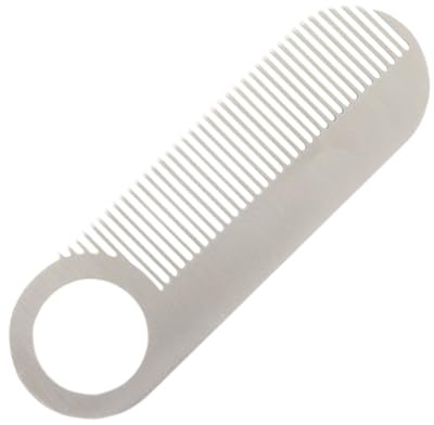 Bartkamm – 3,98 Zoll feiner Herrenkamm | Robuster 304-Edelstahl – 30 g für komfortables Styling, tägliche Bart- und Schnurrbartpflege und stilvollen Stil