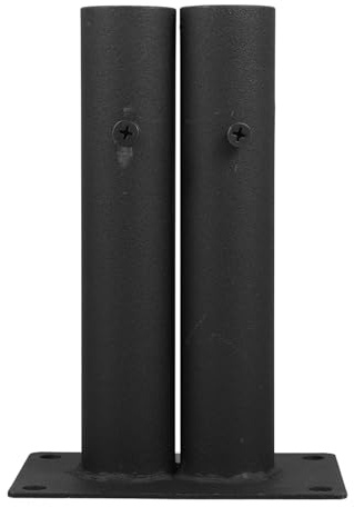DIKACA Plastic Fence Parts Yard Fence Base Holder with Double Tube Insert for Large Dog Barrier and Balcony Partition for Home and Patio