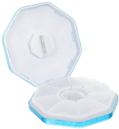 Box Porta Medicinali in Alluminio Taglia Pillole, Blu | Comparto Contenitore, Design Macinazione, Uso Casa e Viaggio, per Anziani e Ragazzo Ragazza