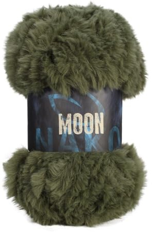 Nako Moon 97655 - Hilo de poliéster, paquete de 5 ovillos, lana gruesa, 100 g, 60 m por madeja, hilo grueso y suave para manualidades