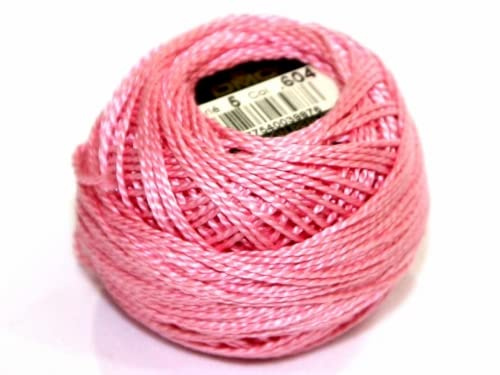 DMC Baumwoll-Perlgarn, Größe 5, 604, 10-g-Knäuel