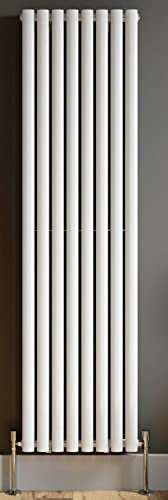 Manissa White Double 1800x480 Oval Tube Central Heating Radiator Designer Radiator 9204BTU
