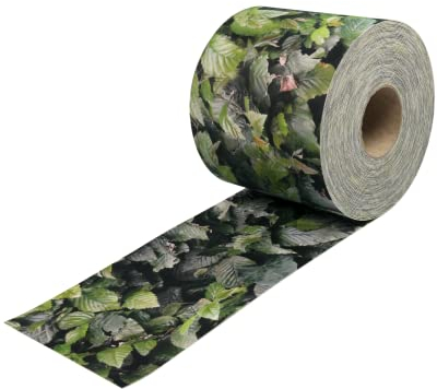 Zaundruck Sichtschutzstreifen Polyester - nachhaltiger Sichtschutz für Doppelstabmattenzaun - Motiv Windschutz 23,4 m x 19 cm - Sichtschutz-Rolle - Buchenhecke